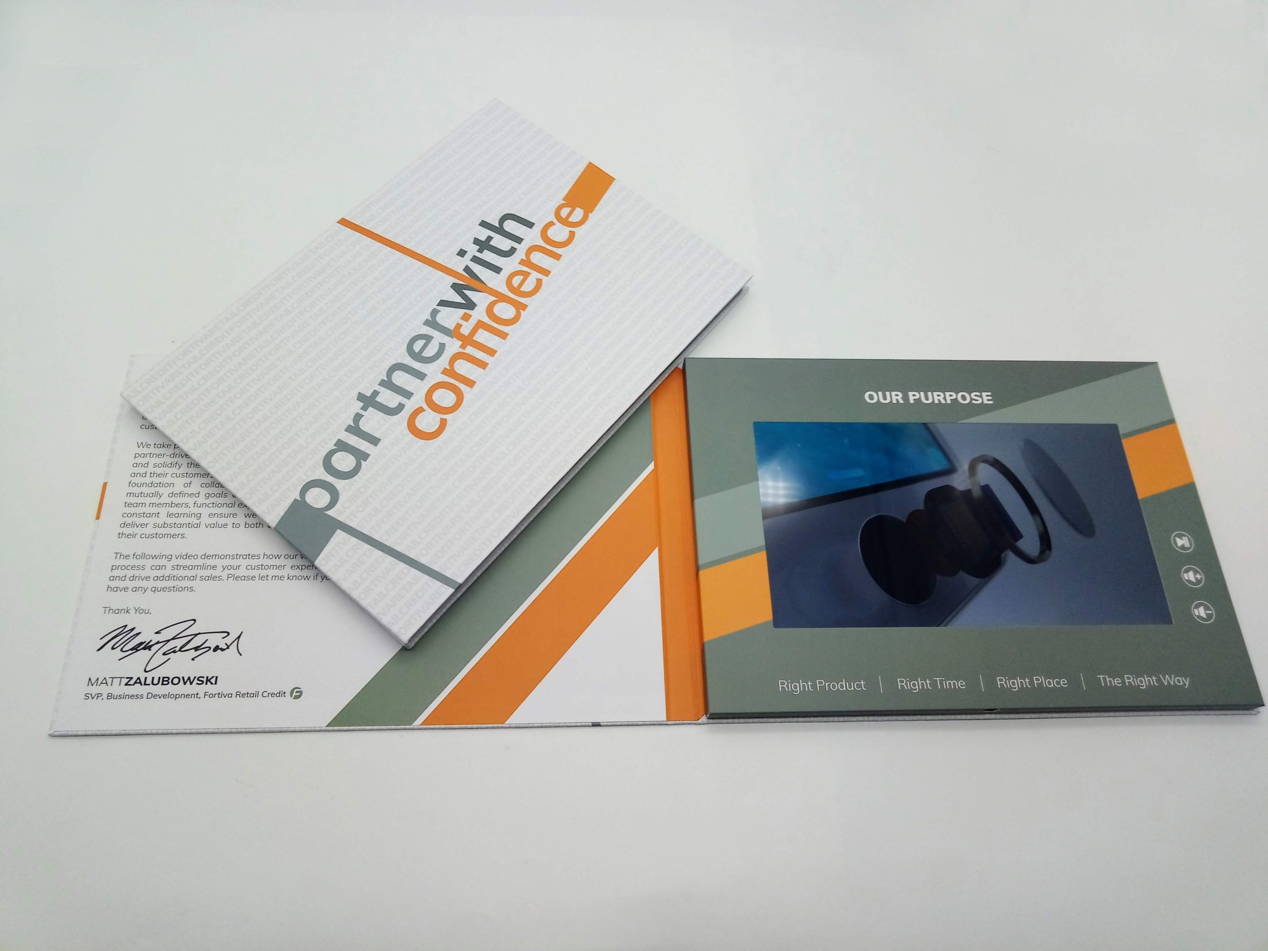 10 Inch Screen Video Brochure in Softcover | Curveball Printed Media
