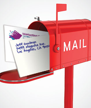 red mailbox with letters inside