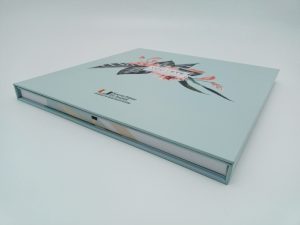 three fold video brochure design folded