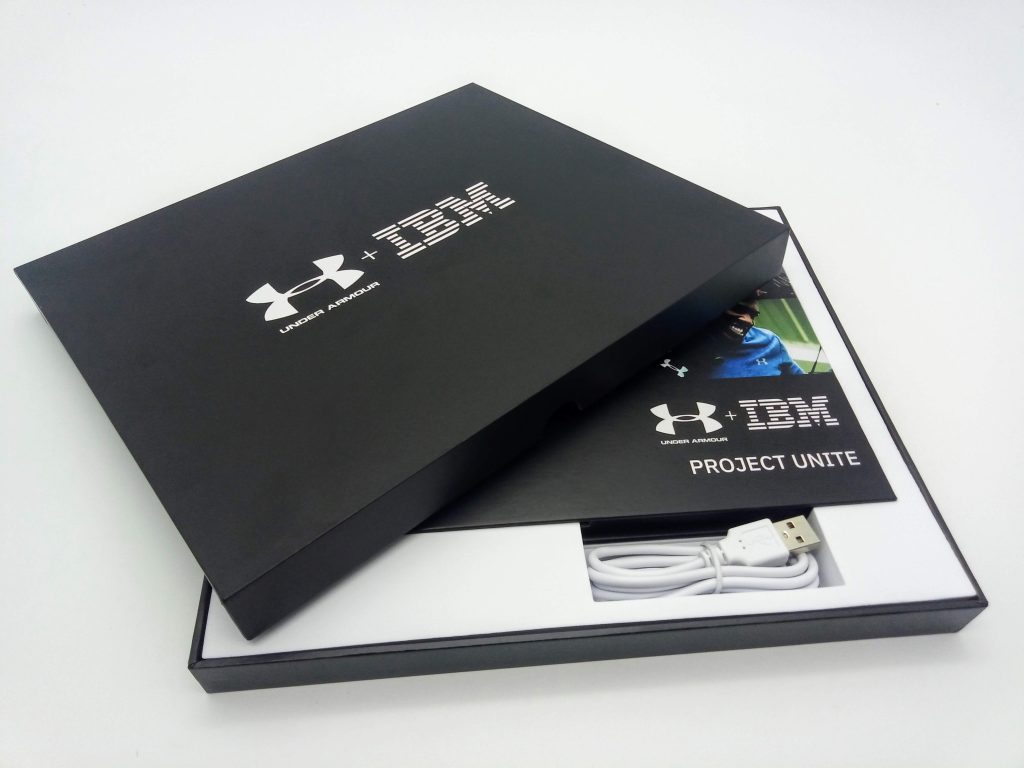 video brochure with IBM logo in a black background