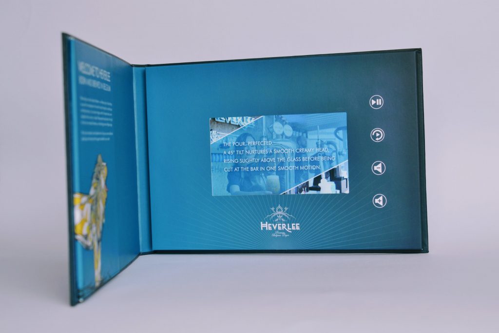 video brochure blue design 